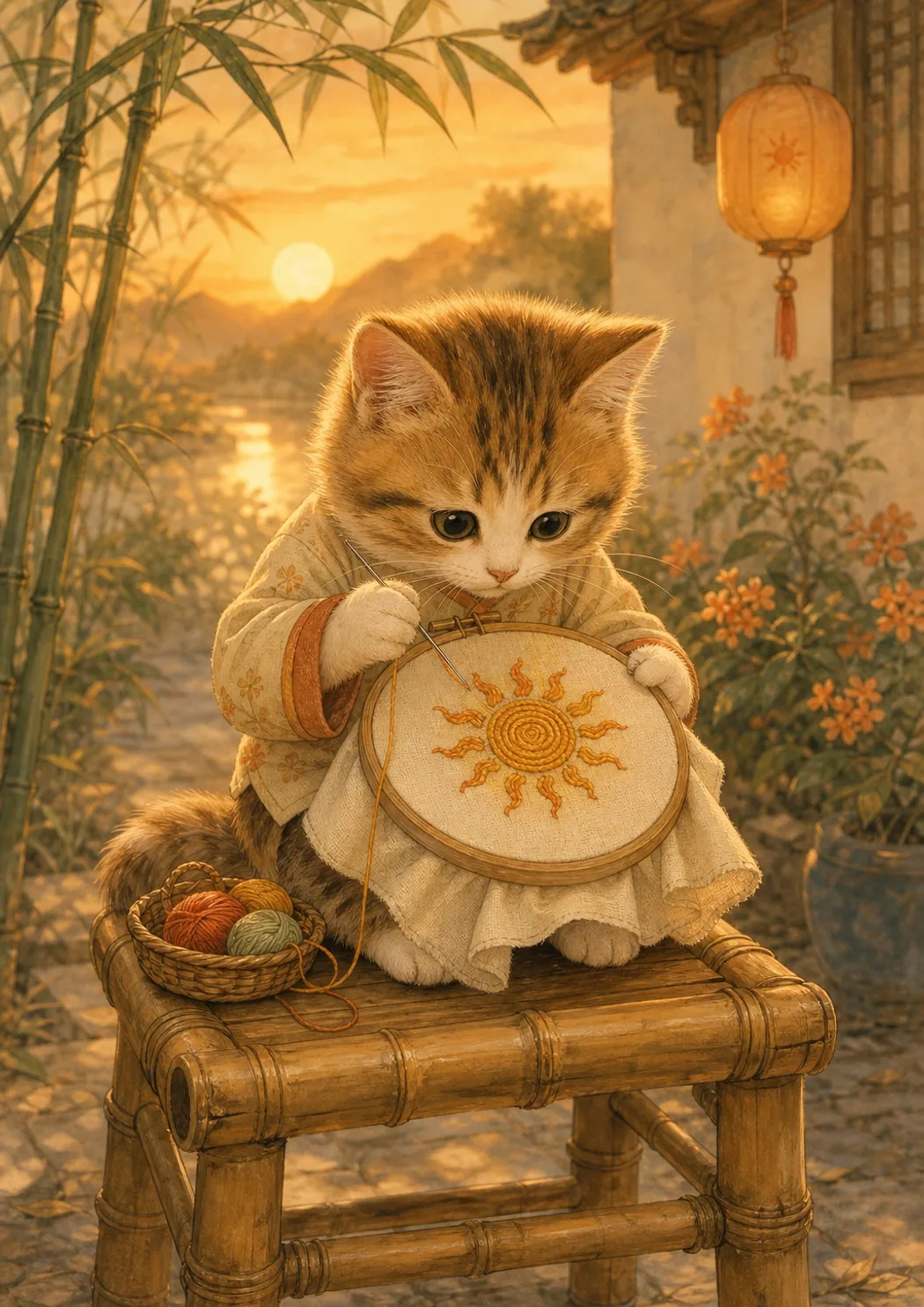 余光下的小猫